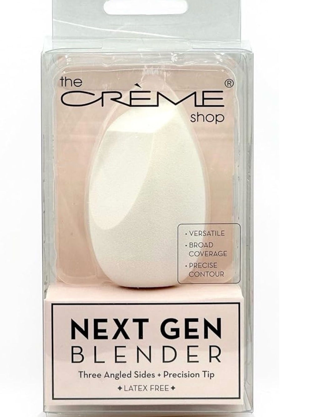 the Crème shop Next Gen Blender Latex-Free Angled Sponge w/ Precision Tip White